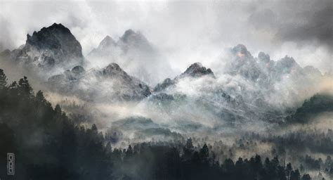 Misty Mountain Wallpaper Wallpapersafari