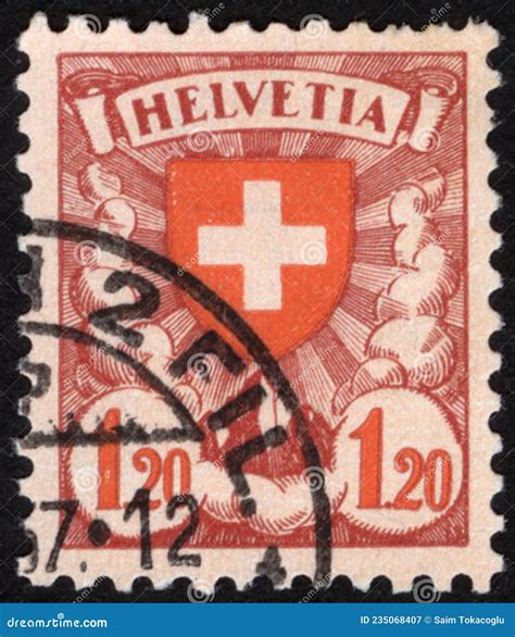 Postage Stamps Of The Helvetia Editorial Photography Image Of