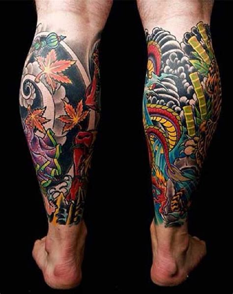 Calf Tattoo Ideas Leg Sleeve Tattoo Calf Sleeve Tattoo Sleeve Tattoos