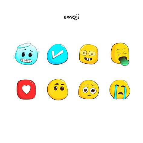 Reactions Vector Hd Png Images Emoticon Reaction Collection Emoji