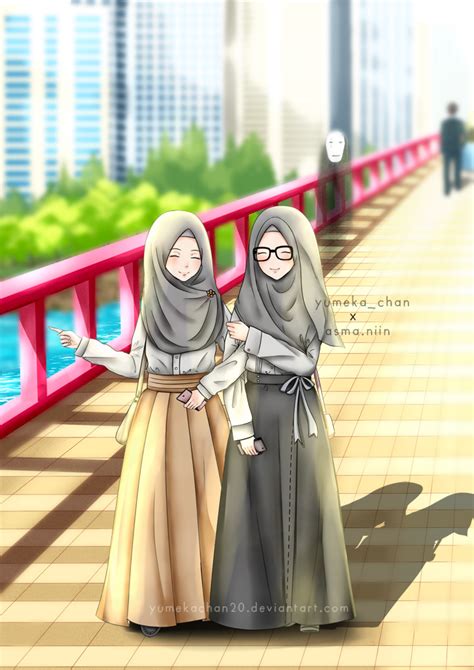 Kartun Muslimah 4 Sahabat Bercadar 65 Gambar Kartun Muslimah Bercadar
