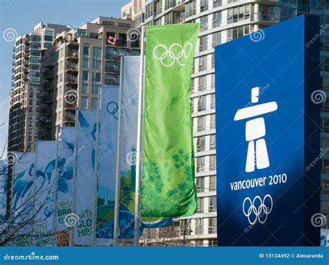 Vancouver 2010 Olympic Banners Editorial Photography Image Of