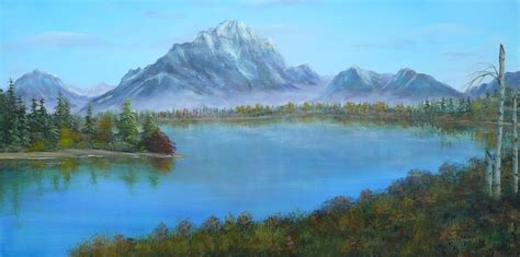 Mt Moran Painting By William Stewart Fine Art America
