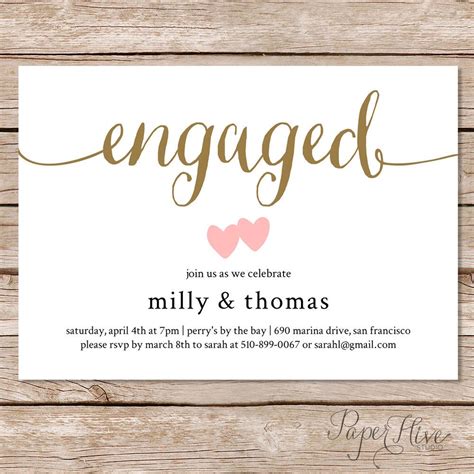 Engagement Party Invitation Engagement Party Printable Engagement Party Invitations