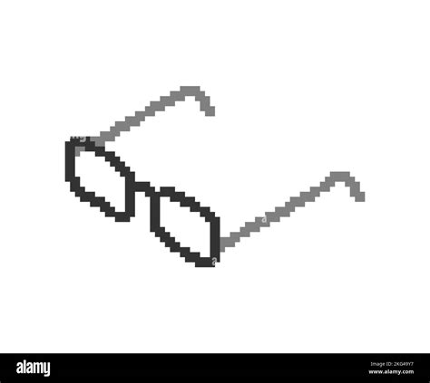 Glasses Pixel Art 8 Bit Spectacles Pixelated Vector Illustration Stock Vector Image And Art Alamy