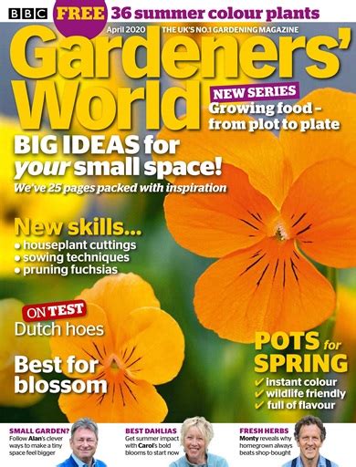 Bbc Gardeners World Magazine April 2020 Back Issue