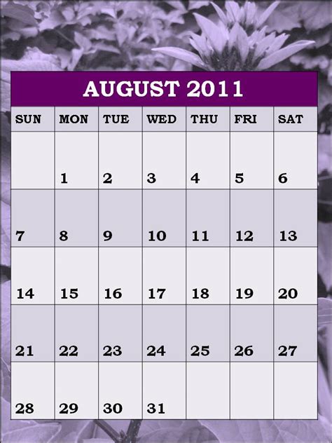 Bengawan Solo August Calendar 2011