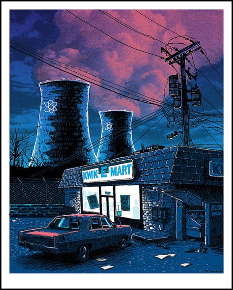 Night Falls On The Springfield Nuclear Power Plant Simpsons Outré