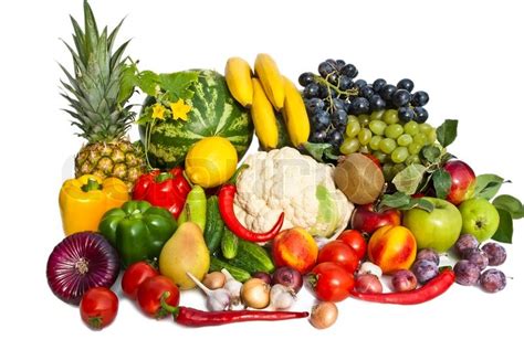 The Group Of Fruits And Vegetables Stock Photo Colourbox