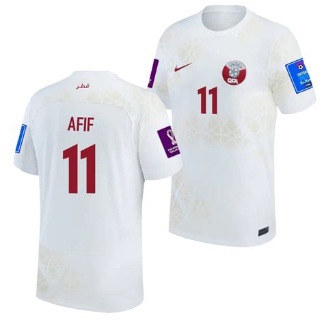 2022 World Cup Qatar Akram Afif Jersey Away Replica