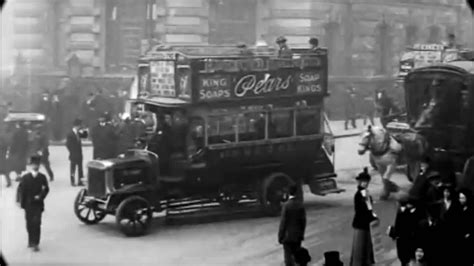 1910c Bustling Edwardian London Street Scenes Speed Corrected W
