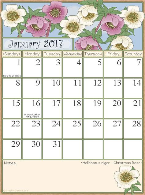 Free Flower Calendar Files17engprint