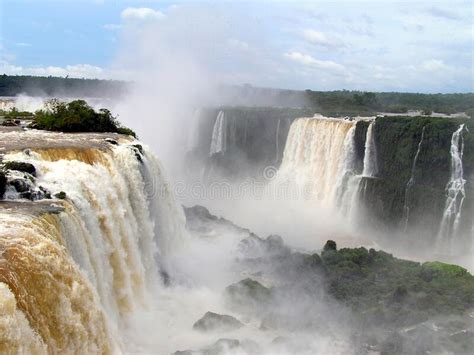Iguazu Falls On The Brazilian Side Stock Photo Image Of Water State