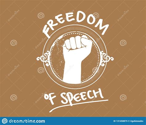 Freedom Of Speech Icon Stock Vector Illustration Of Card 131458875
