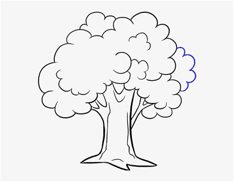 How To Draw A Cartoon Tree Tree Pencil Cartoon Drawing Png Image