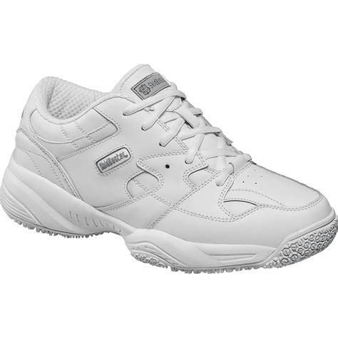 Womens White Slip Resistant Locut Athletic Shoes S5056