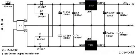 12v Dc Dual Power Supply Circuit Diagram Zids World