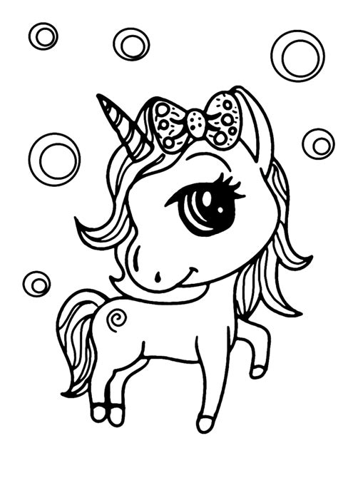 5 Cute Baby Unicorn Coloring Pages Draw 2 Color