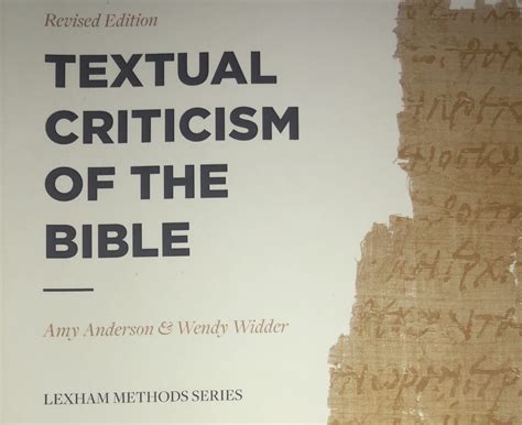 Textual Criticism Of The Bible Review