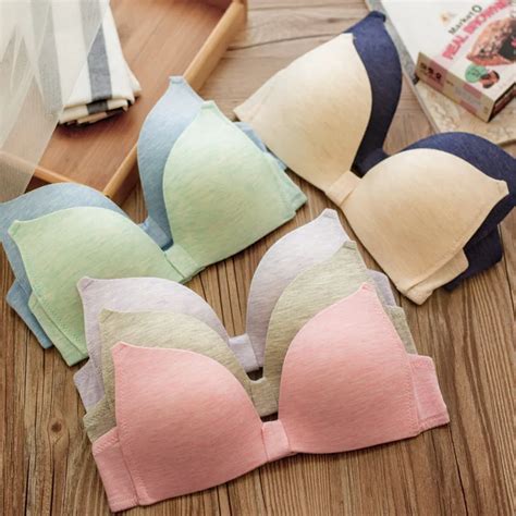 New Non Steel Sexy Underwear Lingerie Bra Thin Section Japanese Cute Little Chest Gather Bra Set