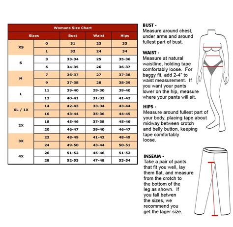 International Size Chart For Women Size Chart Clothing Size Chart