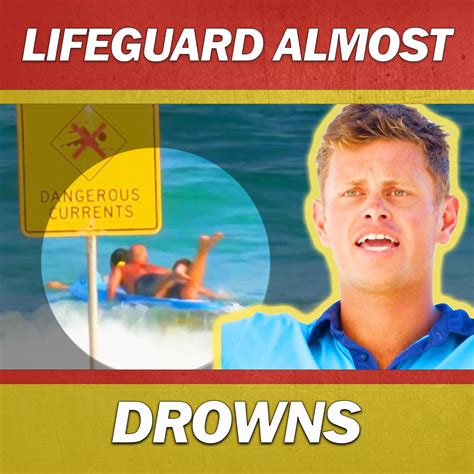 Lifeguard Close To Drowning During Rescue Drowning Lifeguard Close To Drowning During Rescue