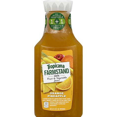 Tropicana Farmstand® Orange Pineapple 100 Fruit And Vegetable Juice 46