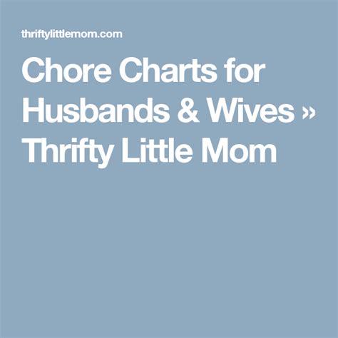 Adult Chore Charts For Husbands And Wives Chore Chart Adult Chore