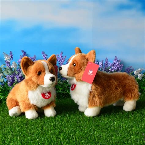23cm Welsh Corgi Pembroke Plush Toys With Standing Version Cute Puppy