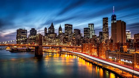 뉴욕의 엠파이어 스테이트 빌딩 도시의 밤 Hd 배경 화면 1 1920x1080 배경 화면 다운로드 뉴욕의 엠파이어