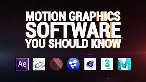 Best Motion Graphics Software You Should Know Youtube