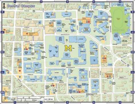 University Of Michigan Ann Arbor Central Campus Map Dulcea Konstance