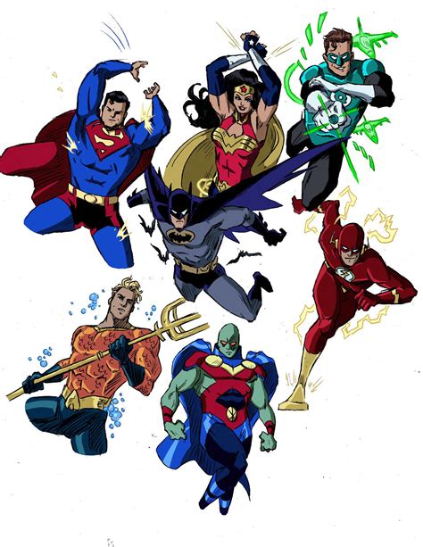 Justice League Colored Sketchbook Page Justice League Comics Dc