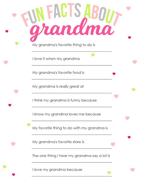 Free Printable All About Grandma Printable Printable Word Searches