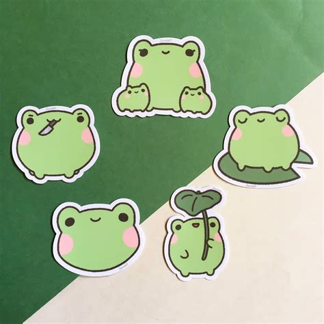 Frog Vinyl Stickers Etsy Uk