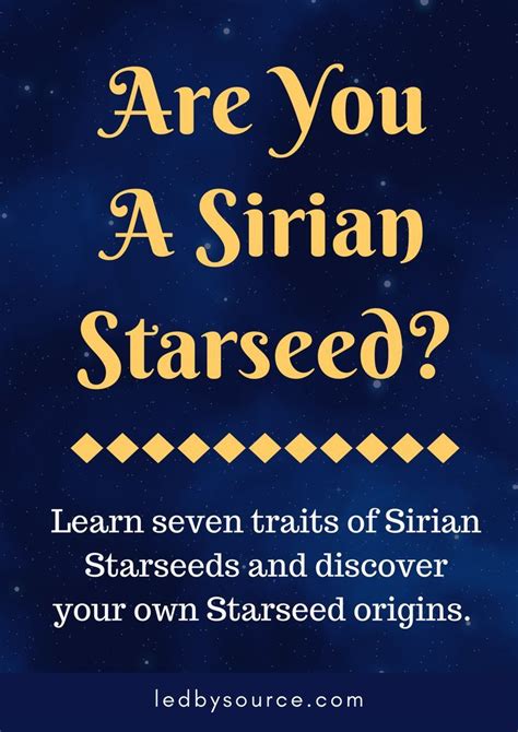 Are You A Sirian Starseed Ledbysource Sirian Starseed Starseed