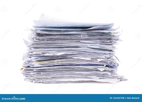 Messy Stacked Pile Of Paperwork Stock Photography
