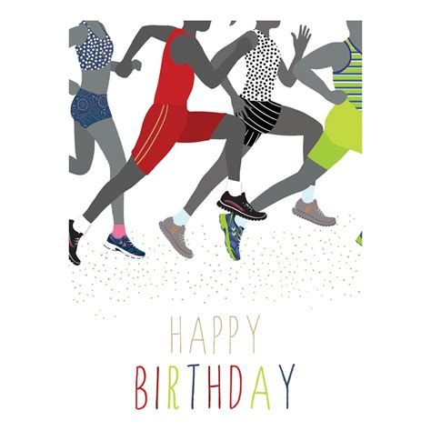 Birthday Card Running Sara Miller