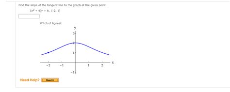 [solved] find the slope of the tangent line to the graph at the given course hero