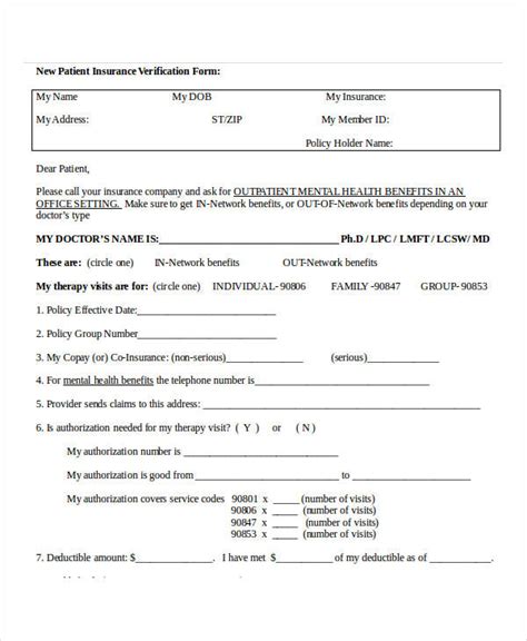 Free 34 Verification Forms In Ms Word