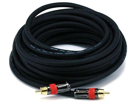 monoprice 25ft high quality coaxial audio video rca cl2 rated cable rg6 u 75ohm for s pdif
