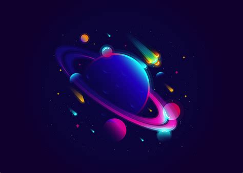 Planets Illustration Behance