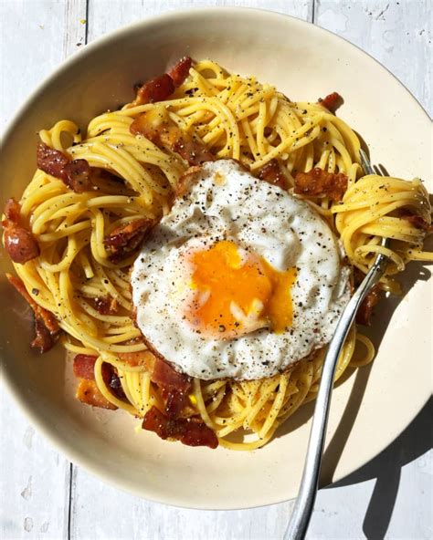 Bacon And Egg Pasta Recipe The Kitchn