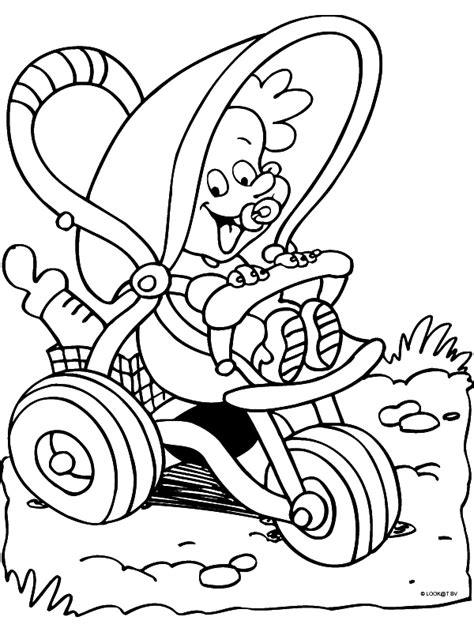 Baby new year coloring page; Kleurplaat Kinderwagen - Kleurplaten.nl