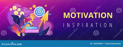 Motivation Concept Banner Header Stock Vector Illustration Of