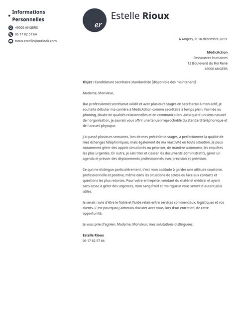 Lettre De Motivation Secrétaire Modèle Débutant Polyvalent