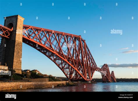 View Of Famous Forth Rail Bridge Spanning The Firth Of Forth Between