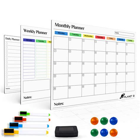 Buy Planet B Magnetic Dry Erase Magnetic Monthly Weekly And Daily