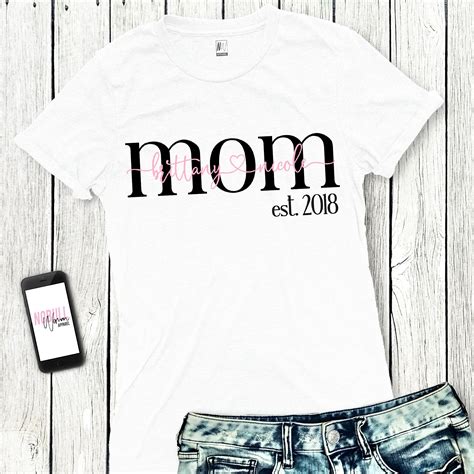 Mom Est 2018 Shirt Custom Names Nobullwoman Apparel