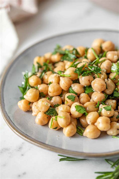 Simple Chickpea Salad With Lemon And Garlic Running On Real Food